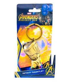 Super-héros Marvel Comics, porte-clés de collection, gantelet Infinity Wars, en étain