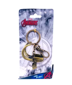 Super-héros Marvel Comics, porte-clés de collection, casque de Loki, en étain, 3D