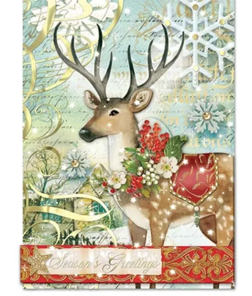 Une carte. Botanical Deer