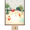 Veilleuse scène d'hiver