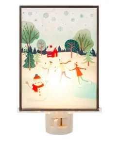 Veilleuse scène d'hiver
