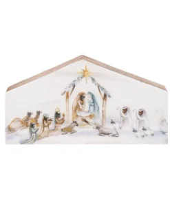 7"watercolor Nativity